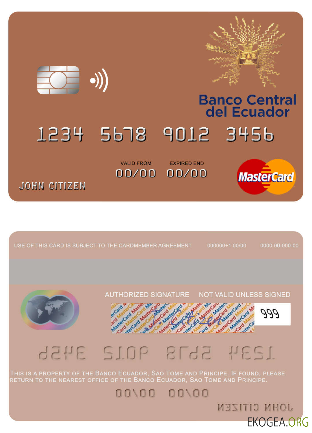 Mastercard Sao Tomé et Principe Banco Equateur